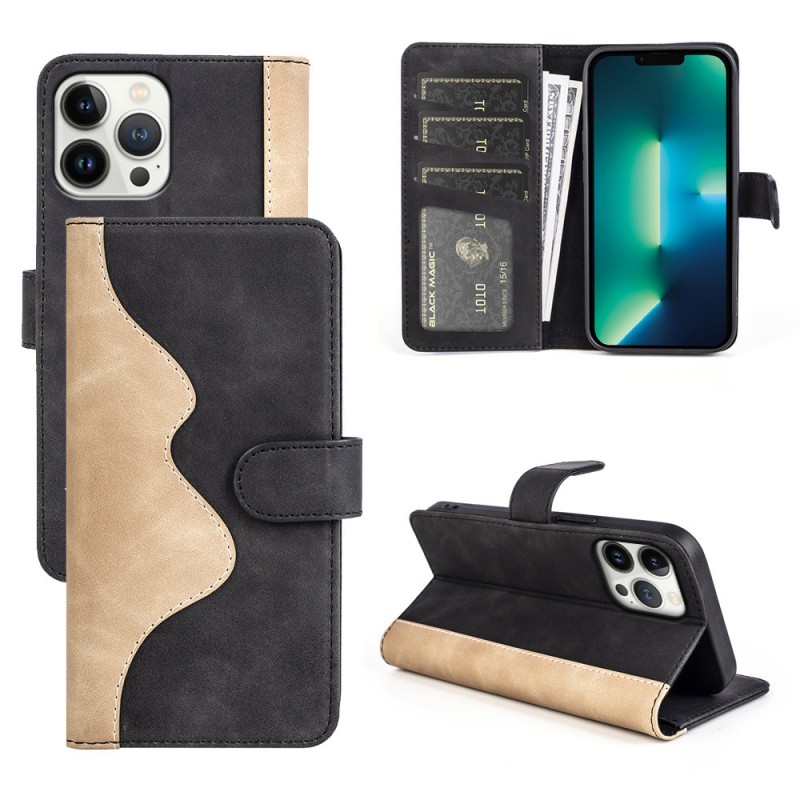 Flip Phone Leather Case with Card Holder and Wallet Stand